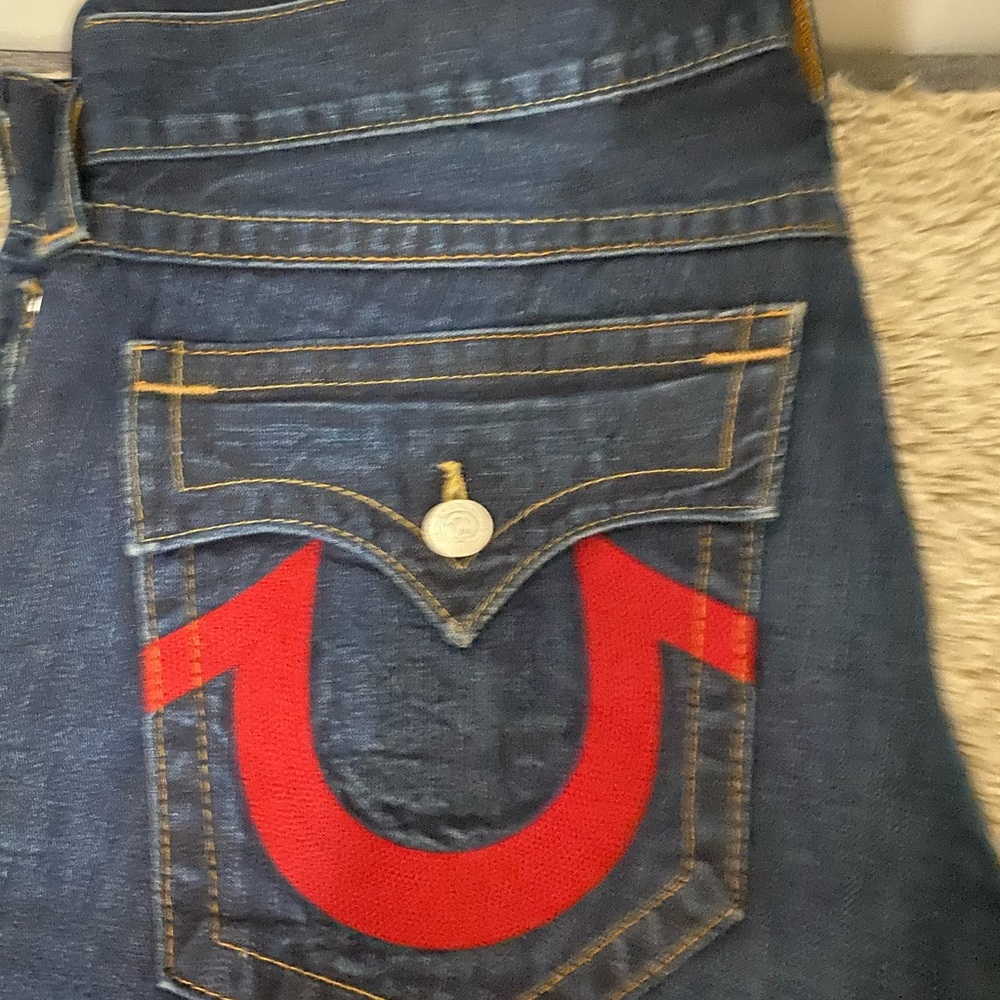 True Religion Men’s Denim Jeans with Red Detail